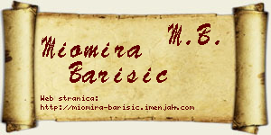 Miomira Barišić vizit kartica